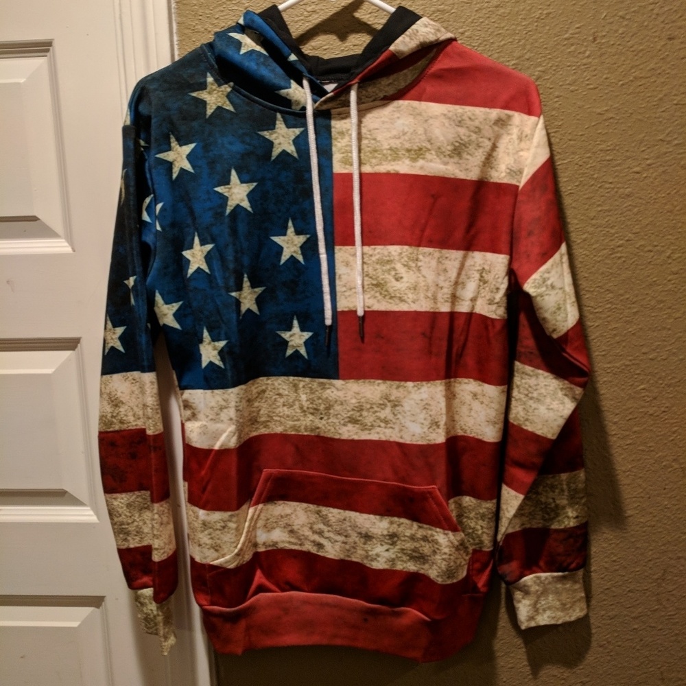 American flag sweatshirt